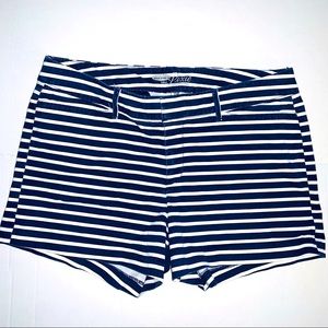 Old Navy Pixie Chino Shorts Blue and White Striped Size 10R